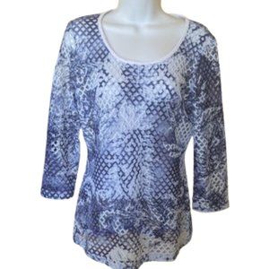 ---  Blue Mesh Top Fits Size Small